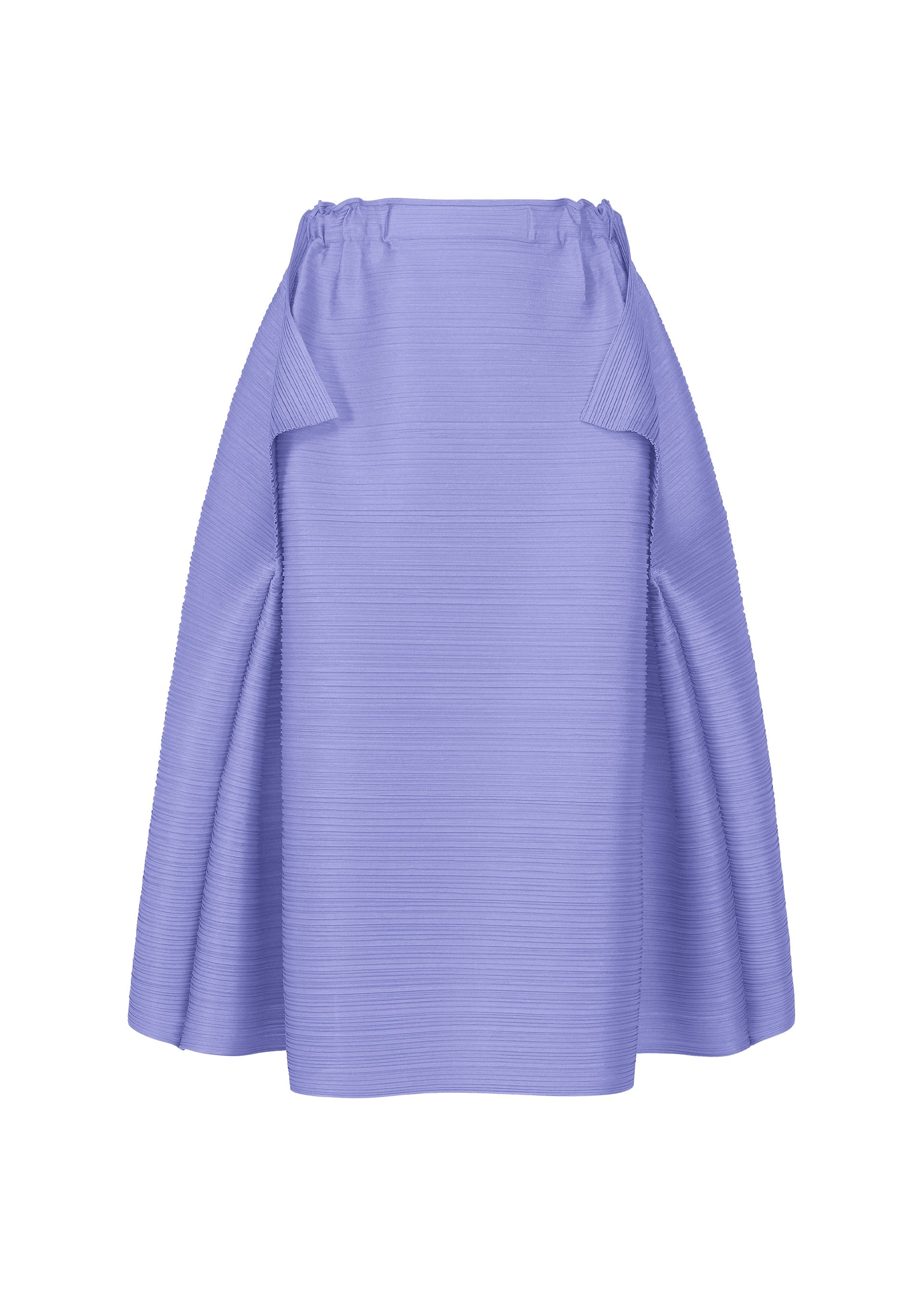 A product shot of the PLEATS PLEASE ISSEY MIYAKE BOUNCY BASKET skirt in steel blue.