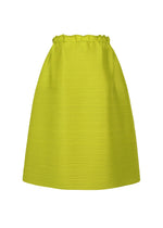 A detail shot of the PLEATS PLEASE ISSEY MIYAKE BOUNCY BASKET skirt.
