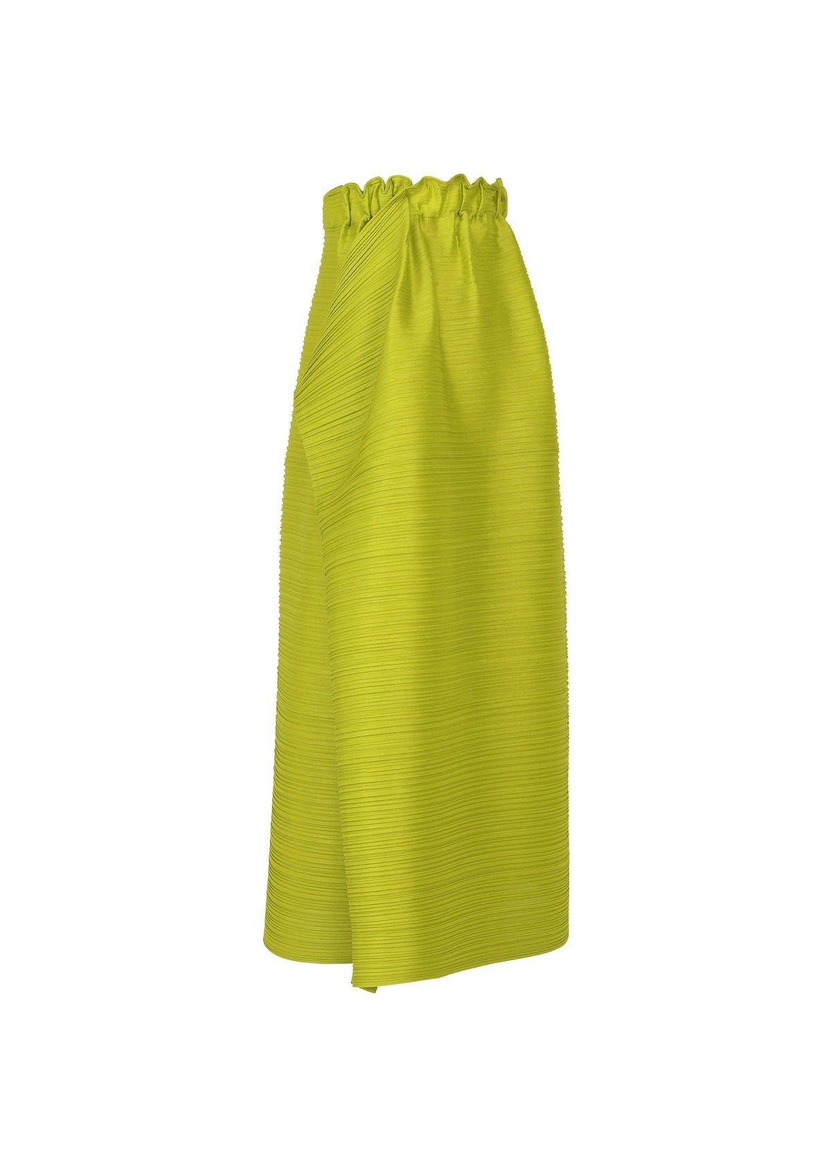 A detail shot of the PLEATS PLEASE ISSEY MIYAKE BOUNCY BASKET skirt.