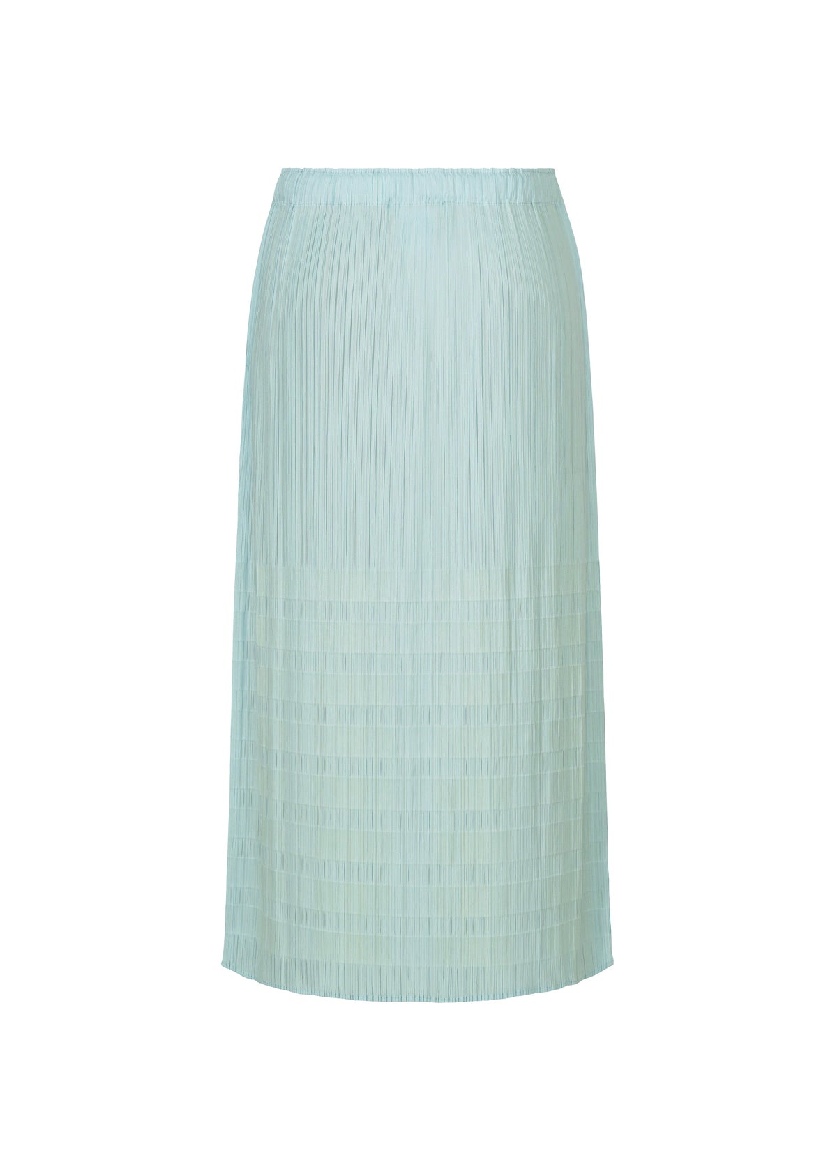 A detail shot of the PLEATS PLEASE ISSEY MIYAKE BUMPY BASKET skirt.