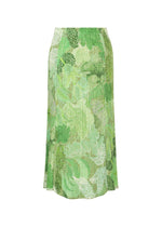 A detail shot of the PLEATS PLEASE ISSEY MIYAKE FOGGY FOREST skirt.