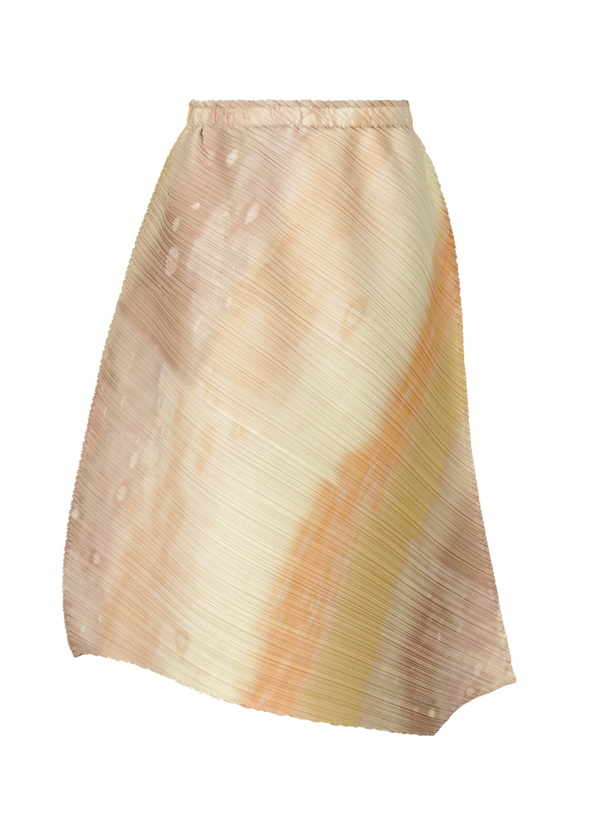 A product shot of the PLEATS PLEASE ISSEY MIYAKE SEA BUBBLE skirt in greige (42).