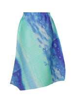 A detail shot of the PLEATS PLEASE ISSEY MIYAKE SEA BUBBLE skirt.