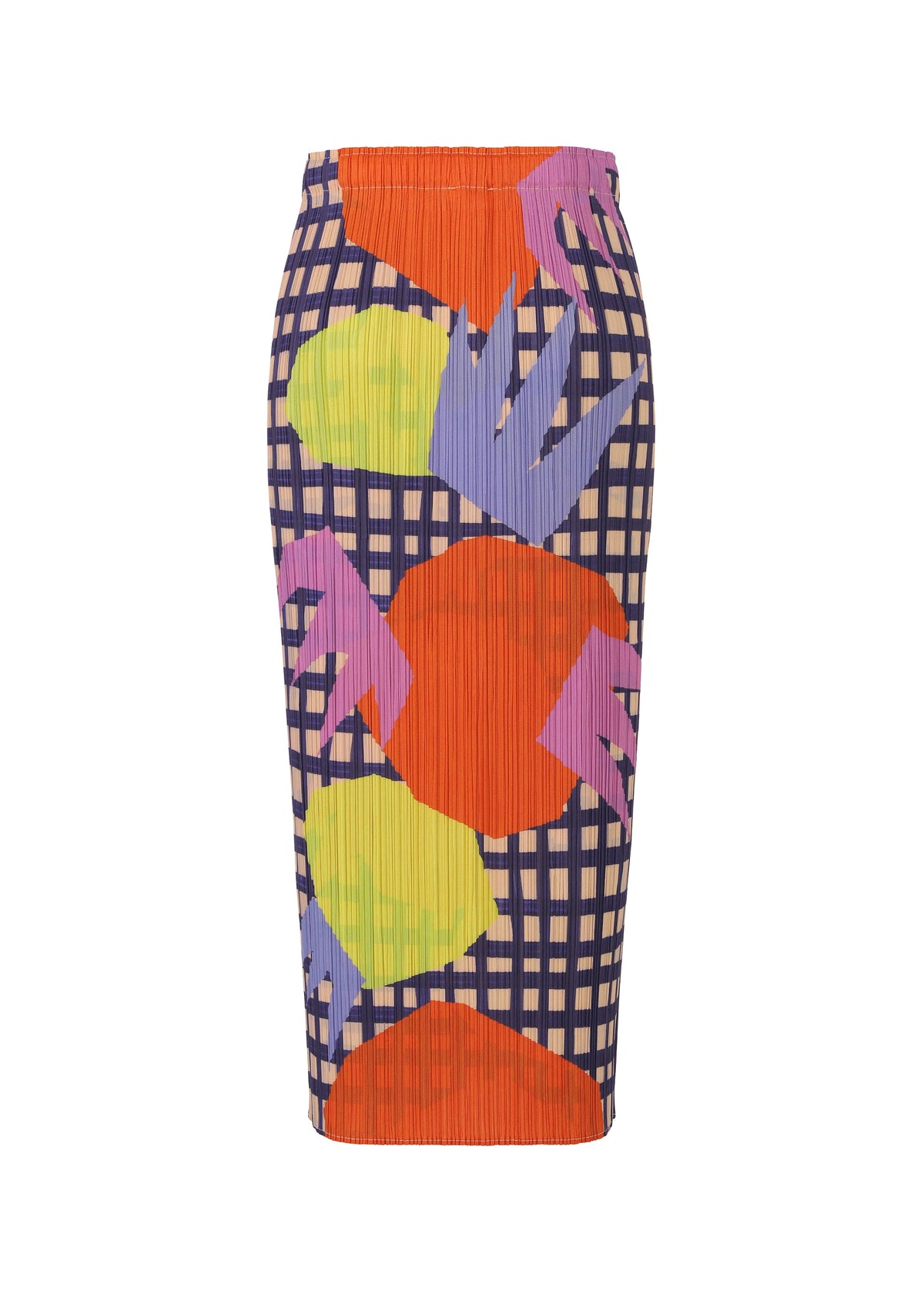 A detail shot of the PLEATS PLEASE ISSEY MIYAKE MARKET skirt.