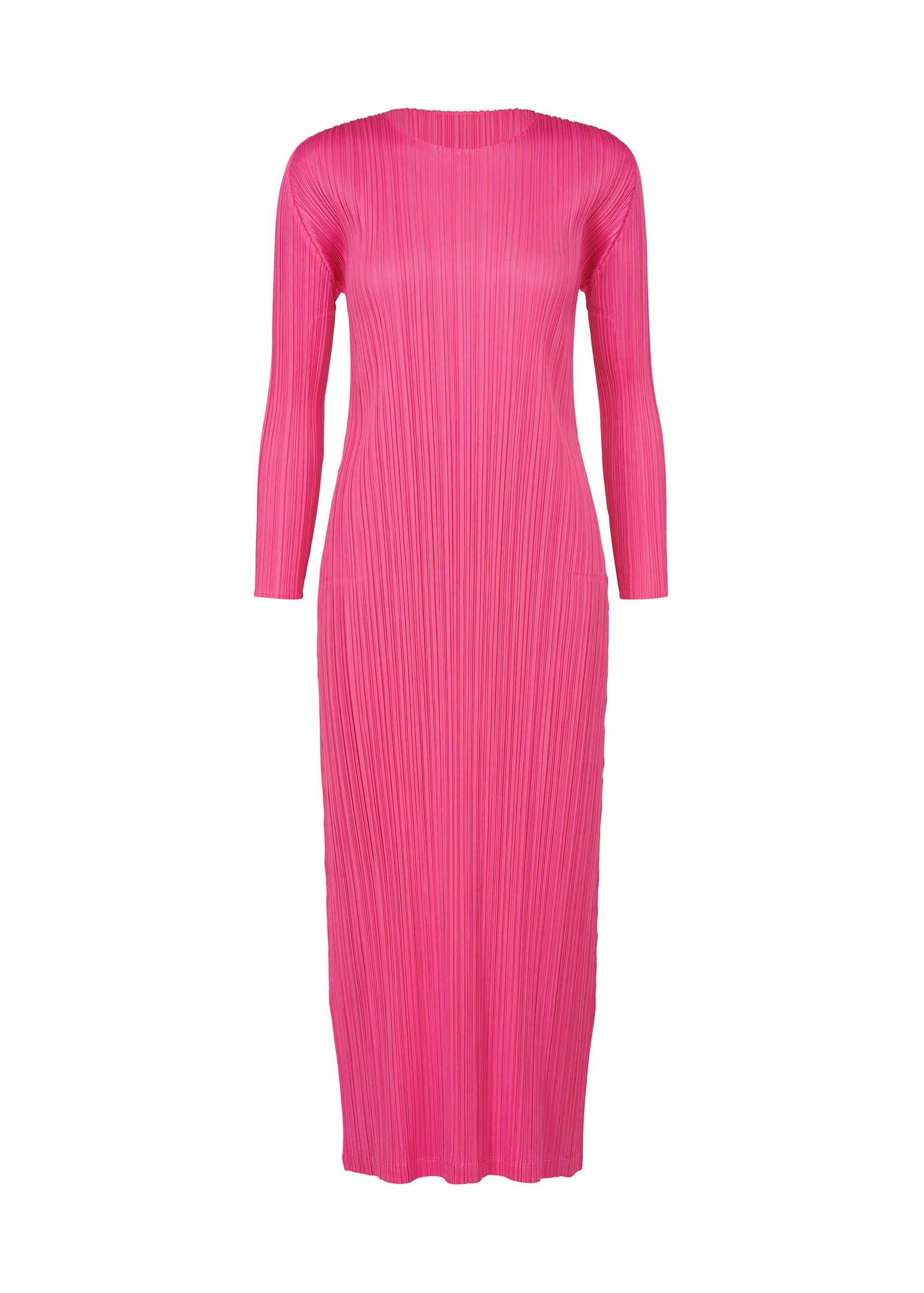 A product shot of the PLEATS PLEASE ISSEY MIYAKE MONTHLY COLORS JANUARY clothing in hot pink (21).