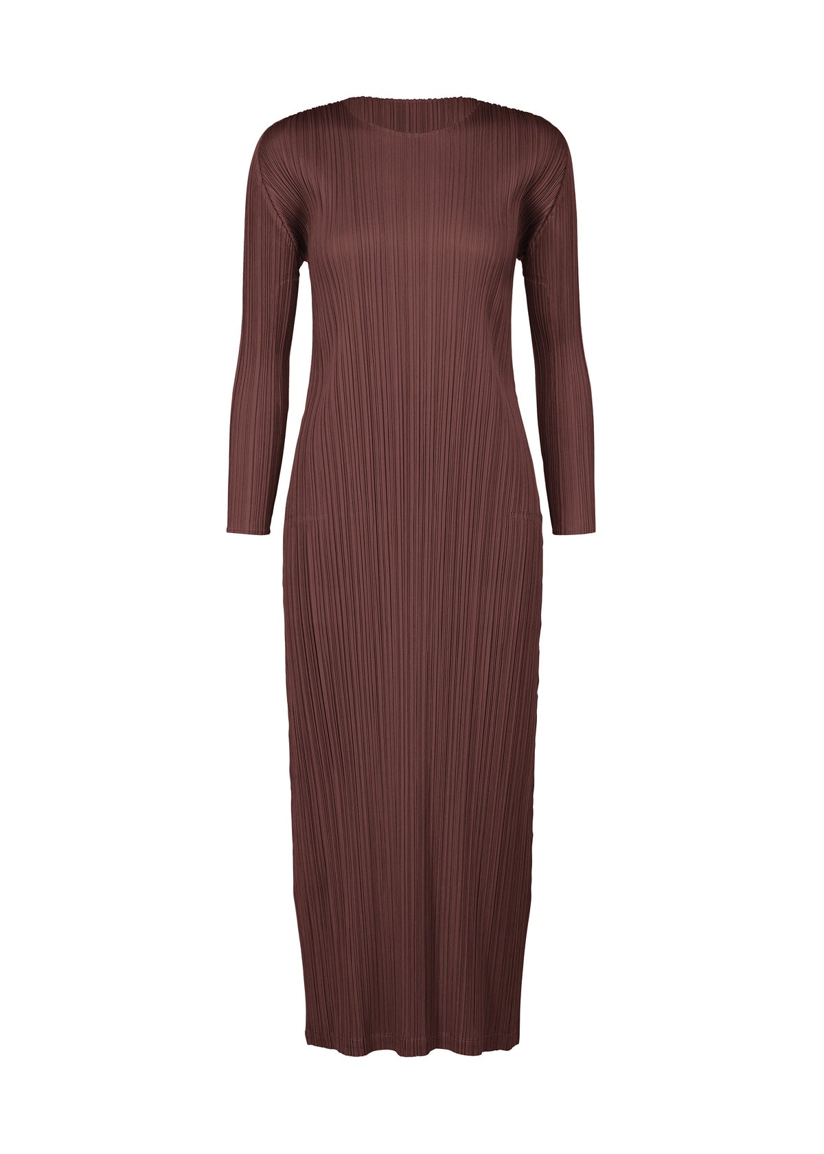 A product shot of the PLEATS PLEASE ISSEY MIYAKE MONTHLY COLORS JANUARY clothing in bordeaux (84).