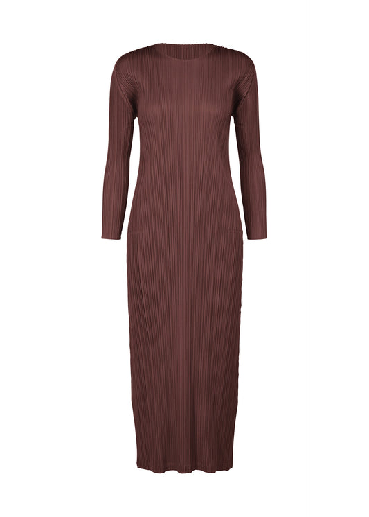 A product shot of the PLEATS PLEASE ISSEY MIYAKE MONTHLY COLORS JANUARY clothing in bordeaux (84).