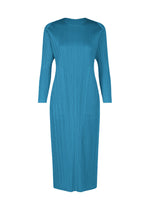 A product shot of the PLEATS PLEASE ISSEY MIYAKE MONTHLY COLORS FEBRUARY dress in deep blue (76).