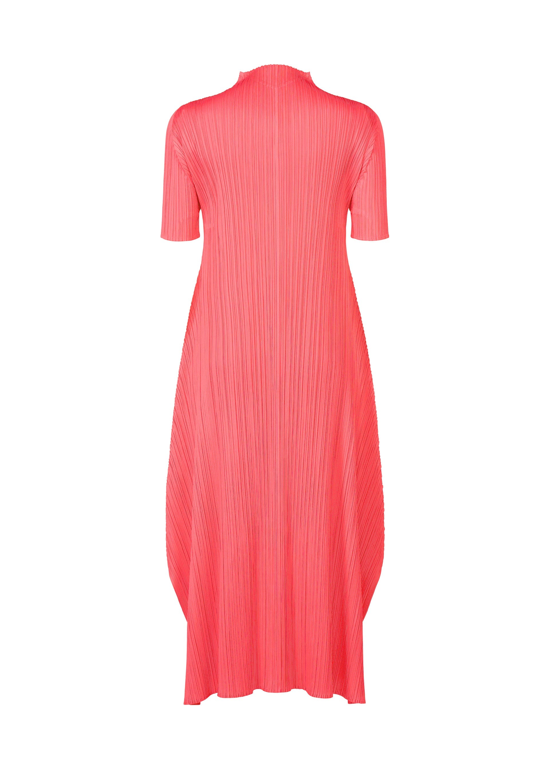 A detail shot of the PLEATS PLEASE ISSEY MIYAKE MONTHLY COLORS MARCH dress.