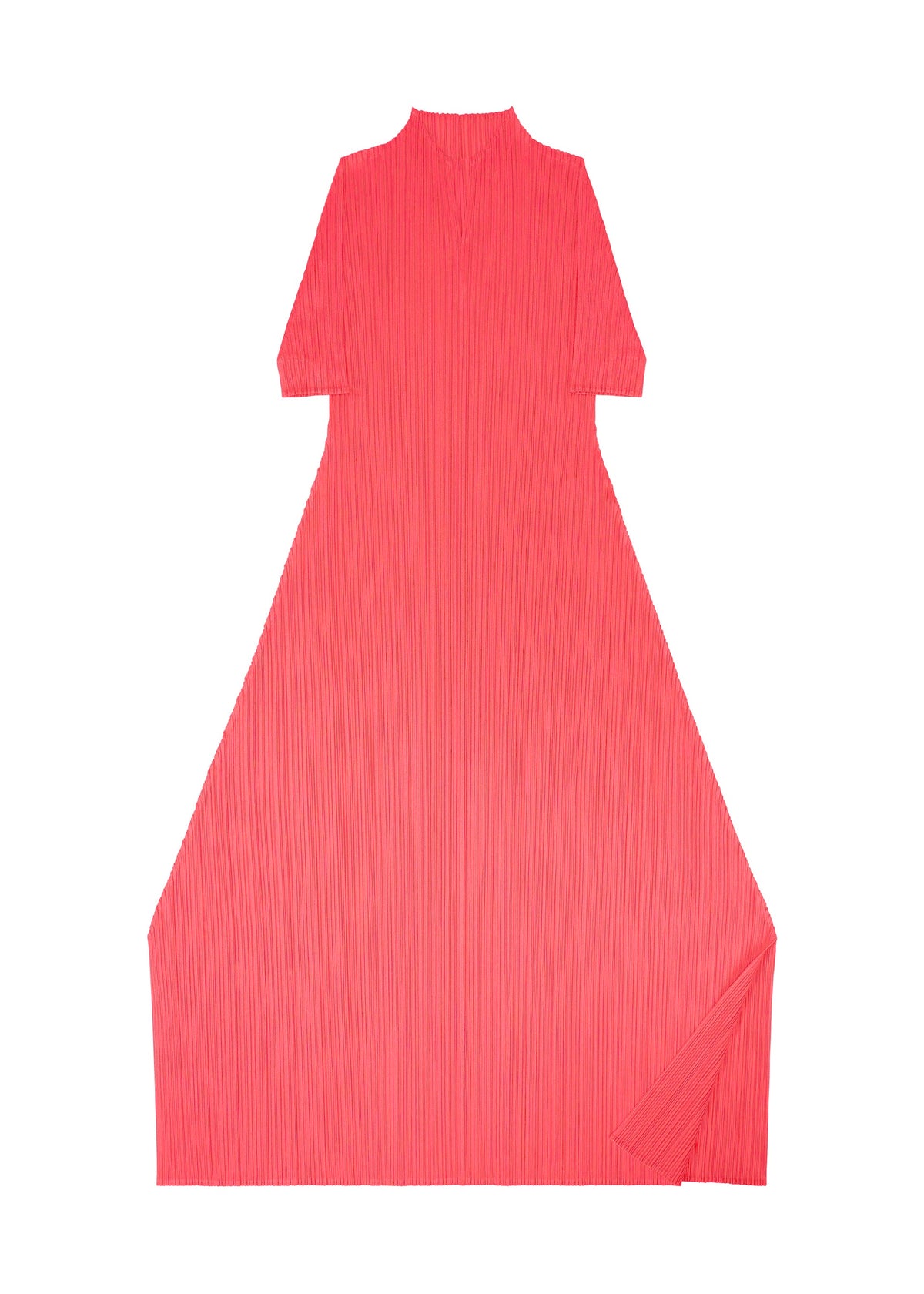 A detail shot of the PLEATS PLEASE ISSEY MIYAKE MONTHLY COLORS MARCH dress.