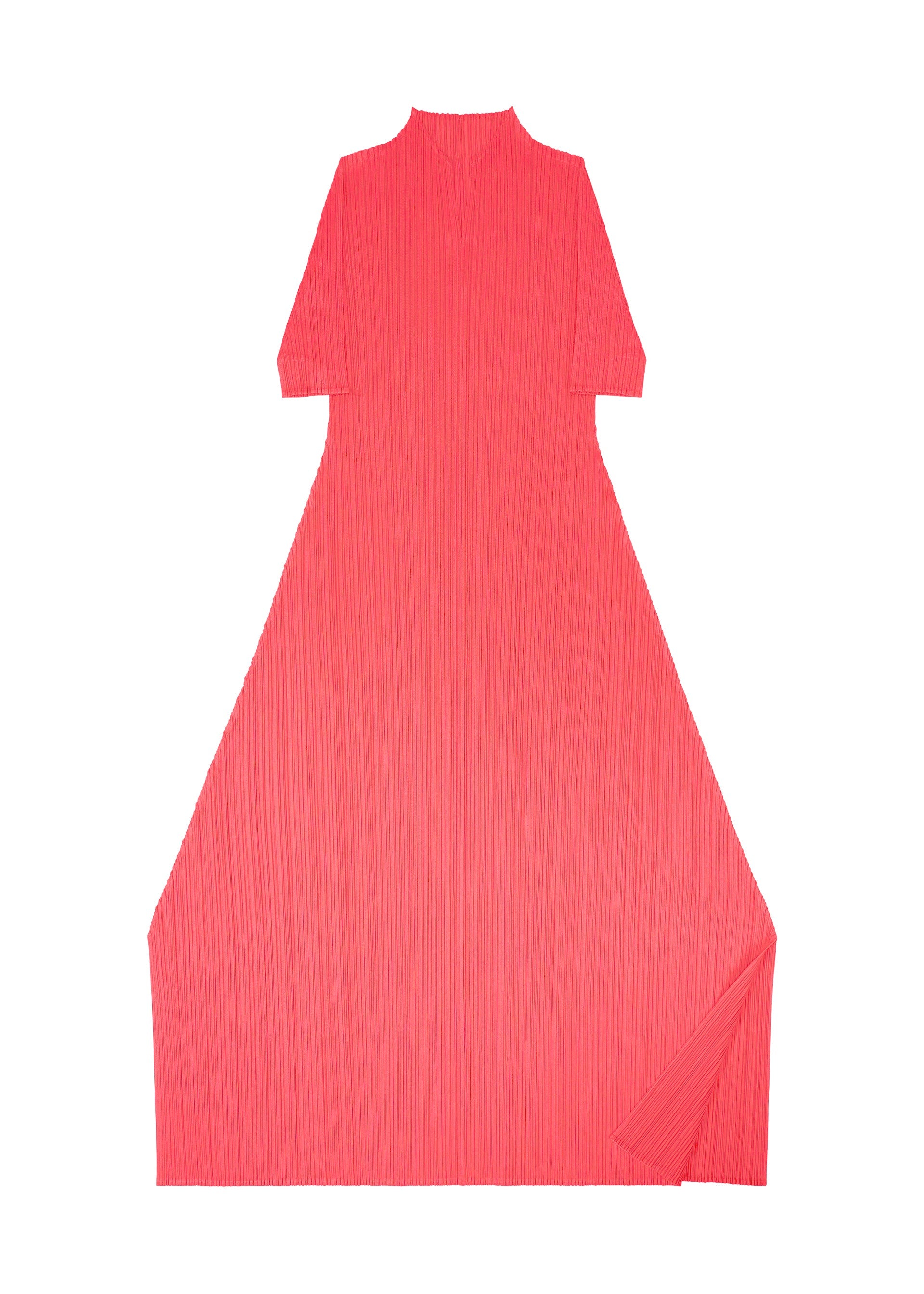 A detail shot of the PLEATS PLEASE ISSEY MIYAKE MONTHLY COLORS MARCH dress.