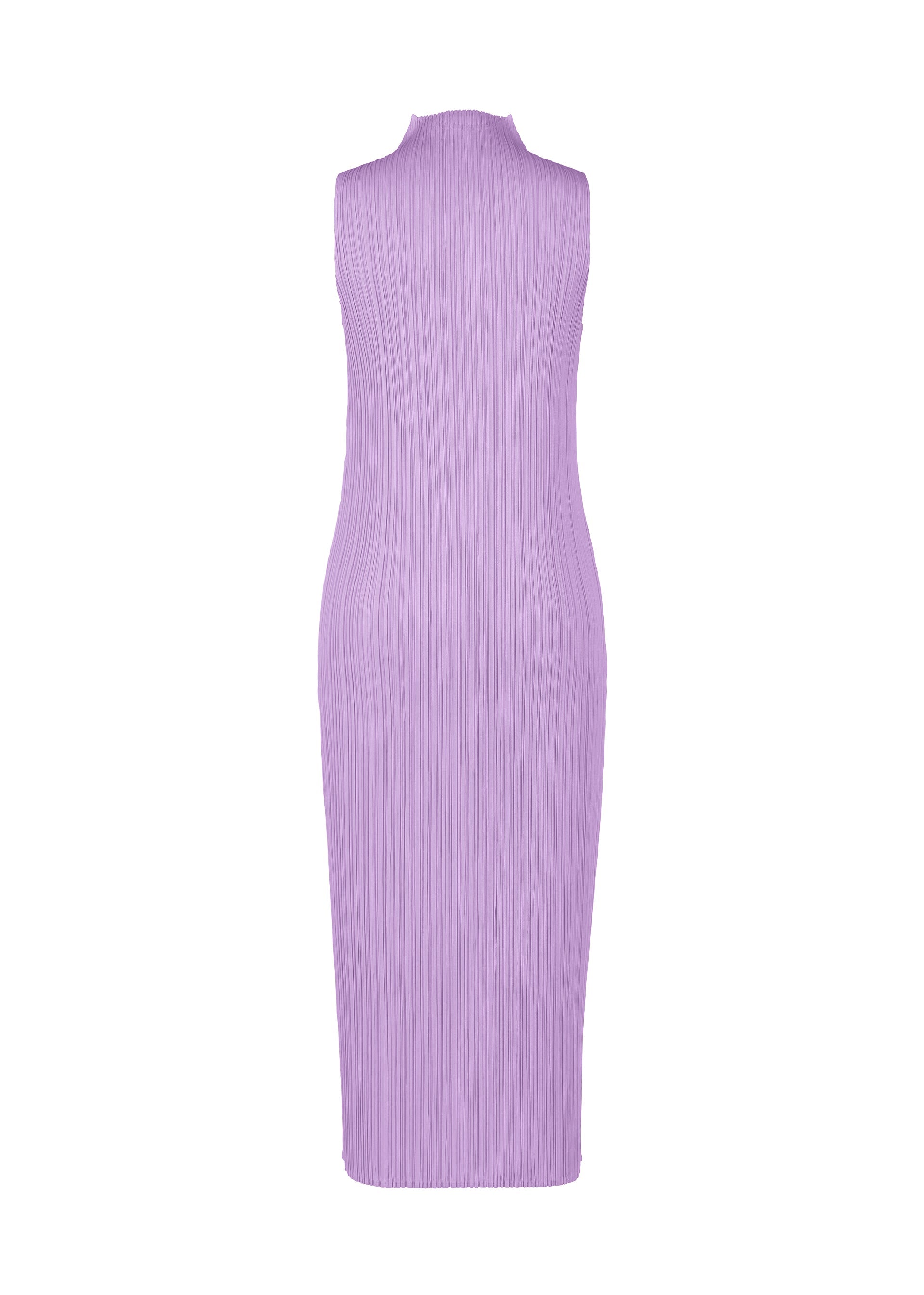 A detail shot of the PLEATS PLEASE ISSEY MIYAKE MONTHLY COLORS APRIL dress.