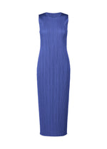 A product shot of the PLEATS PLEASE ISSEY MIYAKE MONTHLY COLORS MAY dress in blue (72).