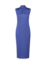 A product shot of the PLEATS PLEASE ISSEY MIYAKE MONTHLY COLORS MAY dress in blue (72).