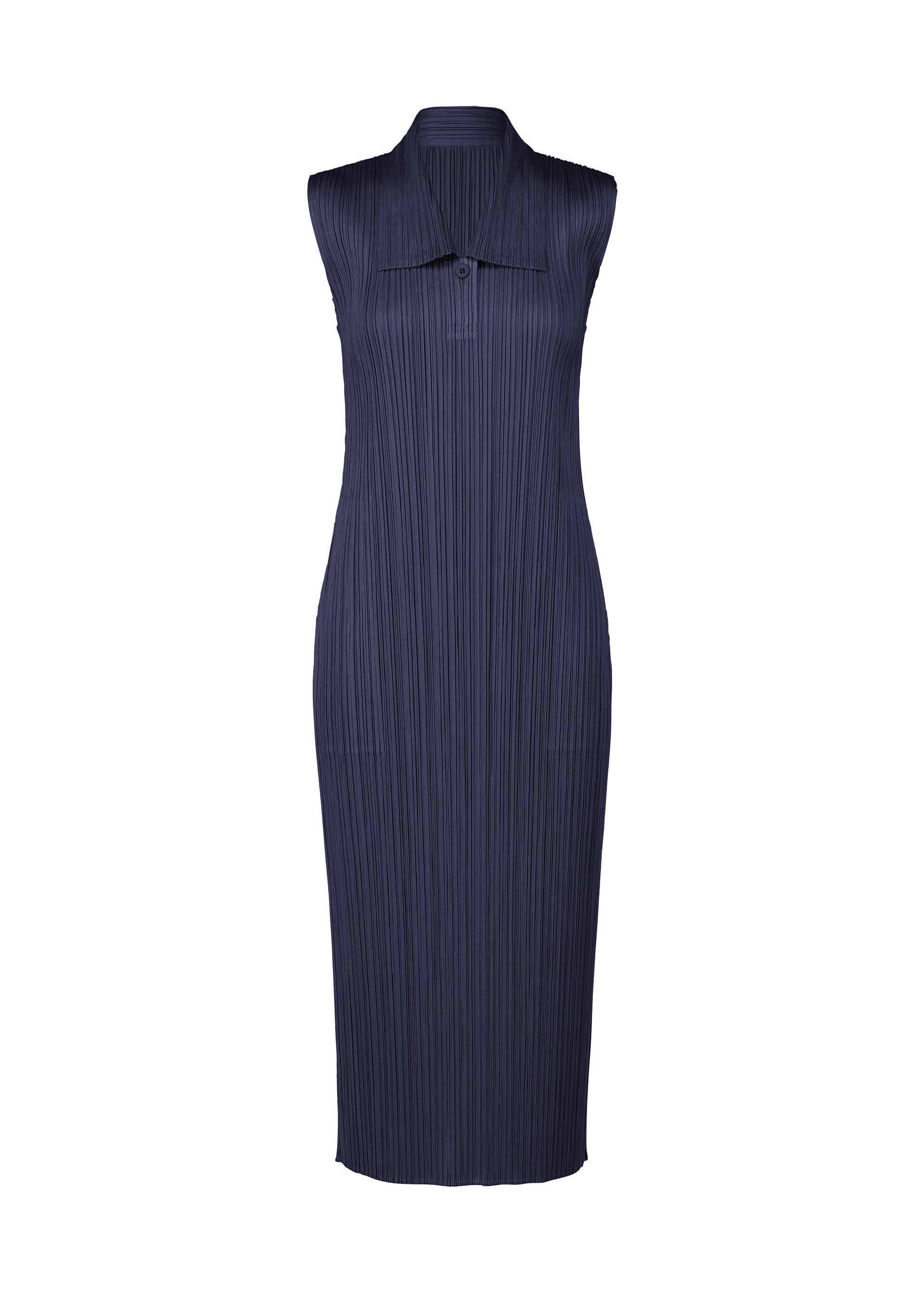 MONTHLY COLORS : MAY Sleeveless V-neck Dress Navy – The official ISSEY ...