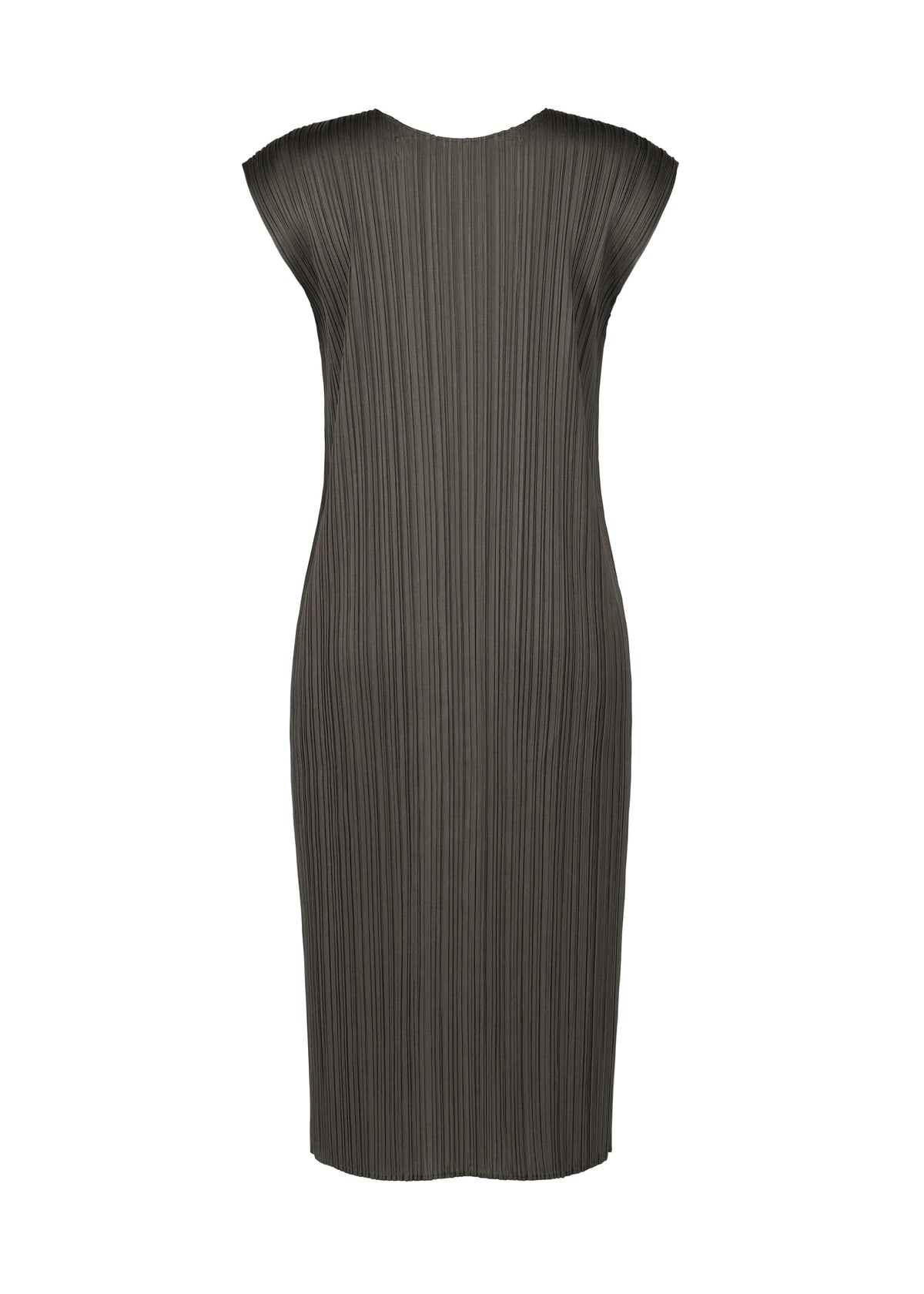 A detail shot of the PLEATS PLEASE ISSEY MIYAKE MONTHLY COLORS : JUNE dress.