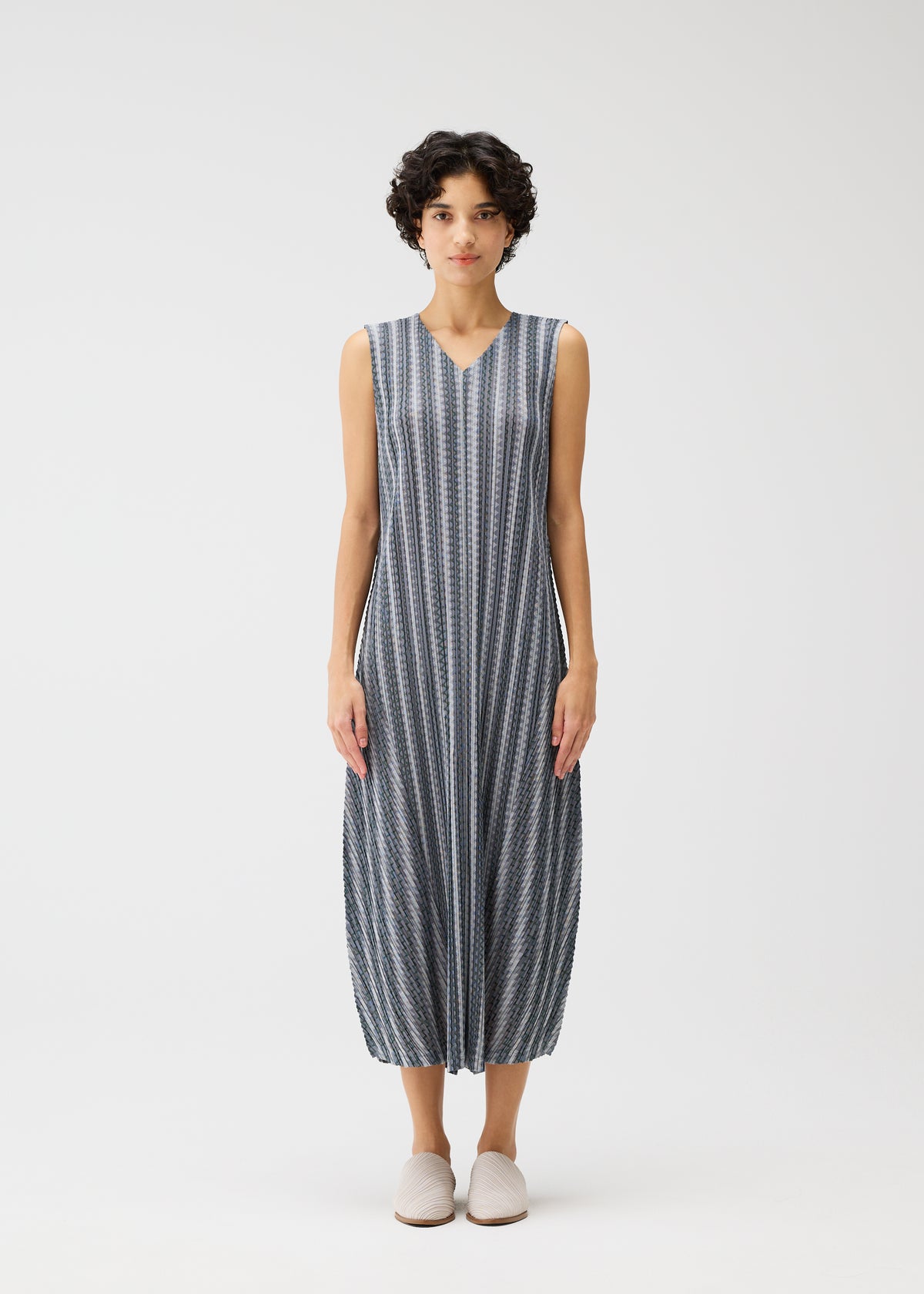 COTTON ZIGZAG Dress Yellow Orange
