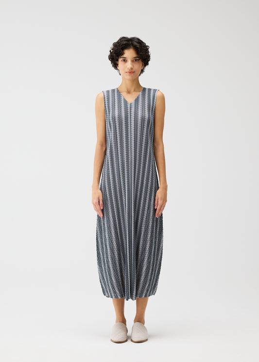 COTTON ZIGZAG Dress Yellow Orange