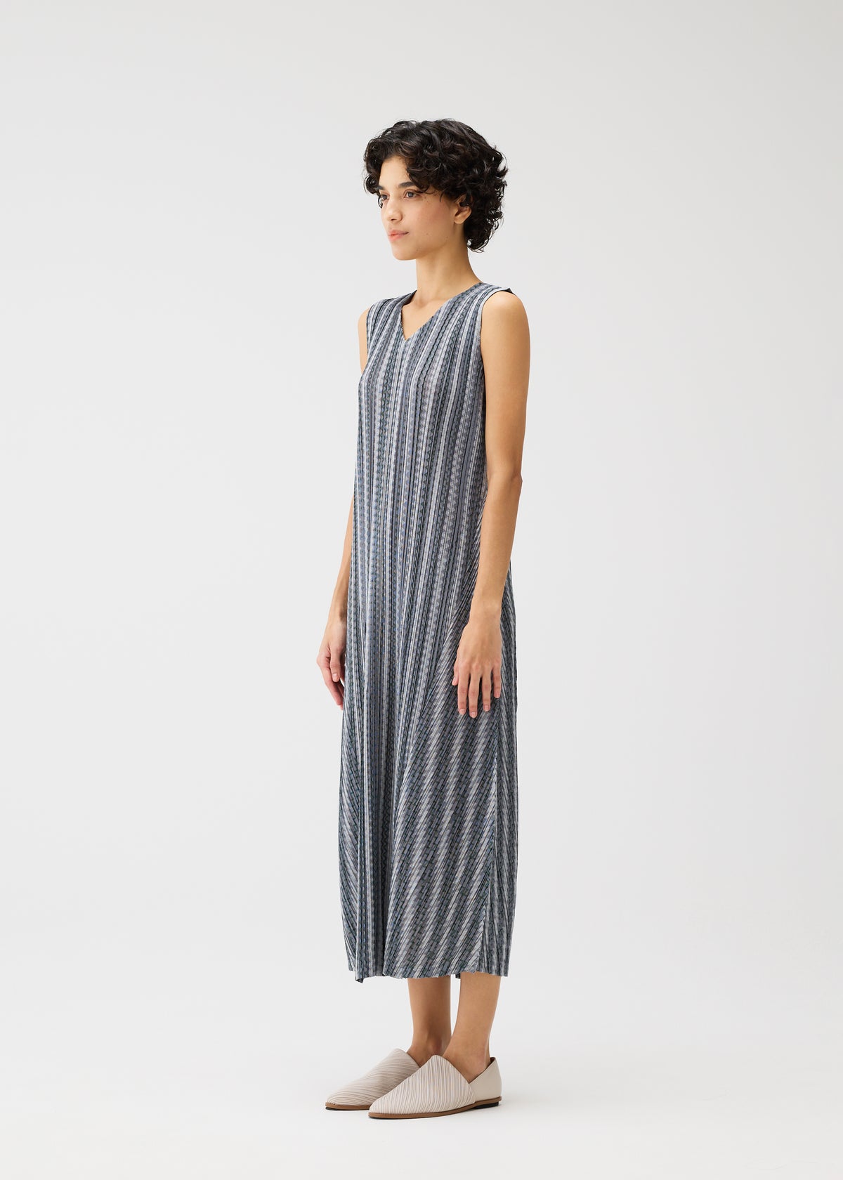 COTTON ZIGZAG Dress Grey