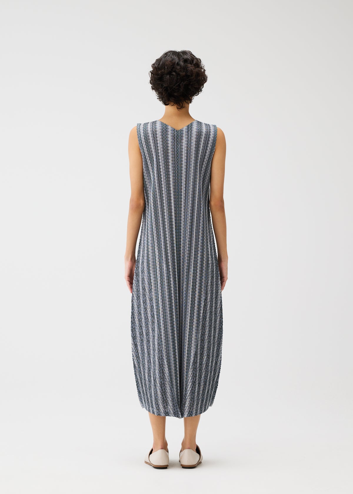 COTTON ZIGZAG Dress Yellow Orange