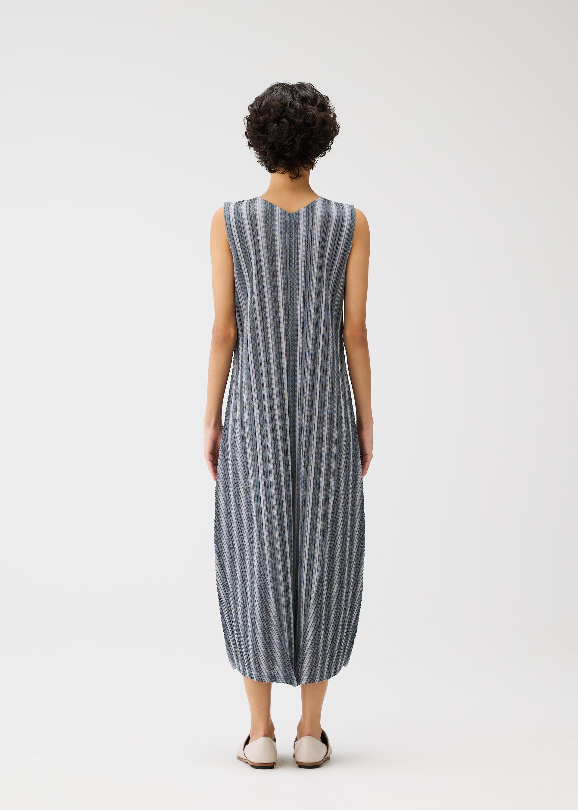COTTON ZIGZAG Dress Yellow Orange