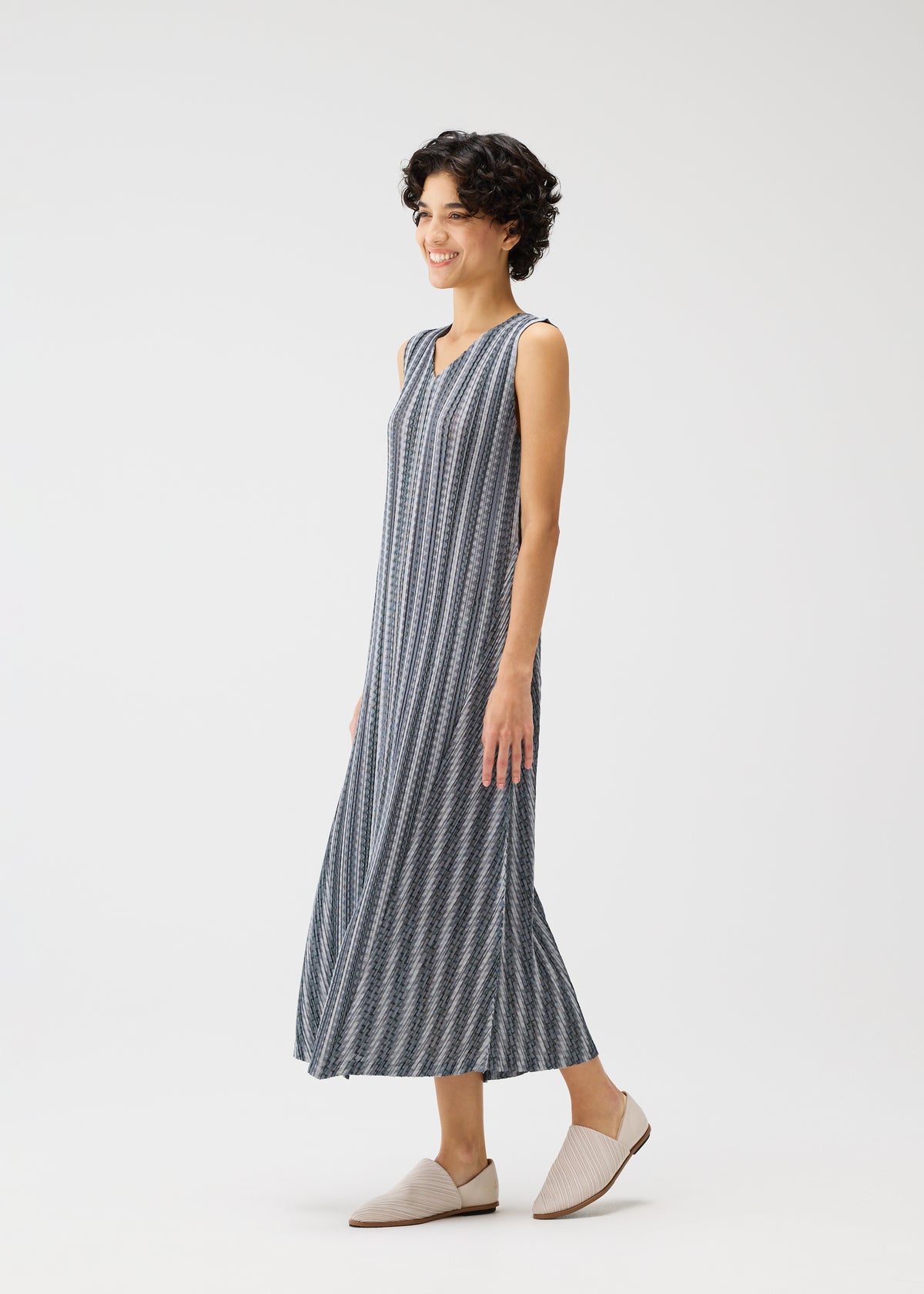 COTTON ZIGZAG Dress Yellow Orange