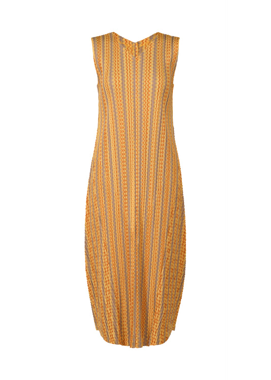 COTTON ZIGZAG Dress Yellow Orange