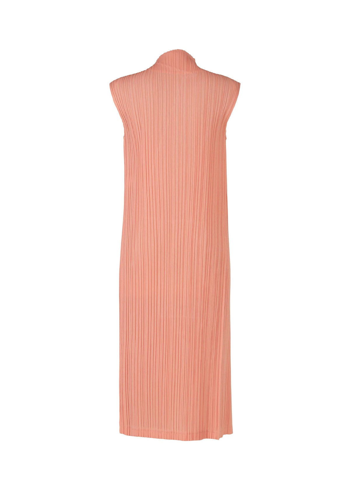 A detail shot of the PLEATS PLEASE ISSEY MIYAKE RAMIE PLEATS dress.