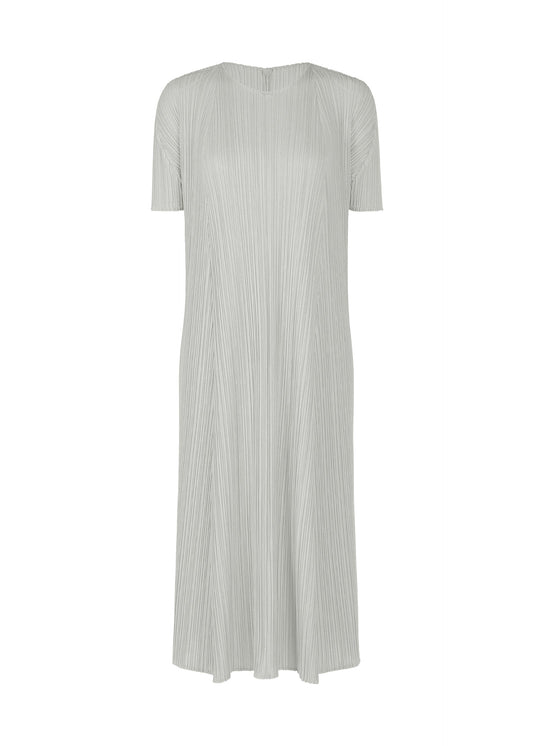 A product shot of the PLEATS PLEASE ISSEY MIYAKE MELLOW PLEATS dress in cool grey (11).