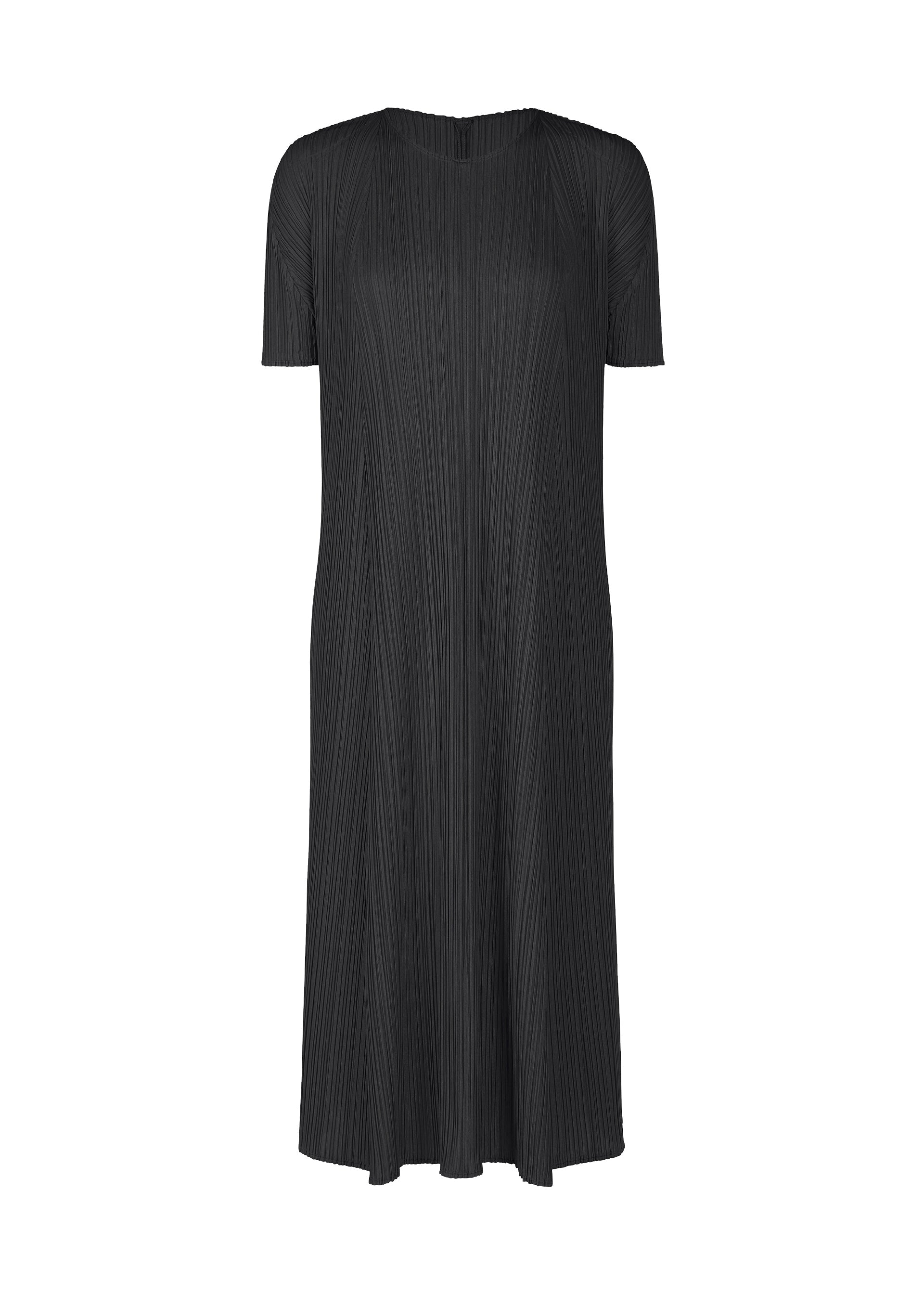 A product shot of the PLEATS PLEASE ISSEY MIYAKE MELLOW PLEATS dress in black (15).