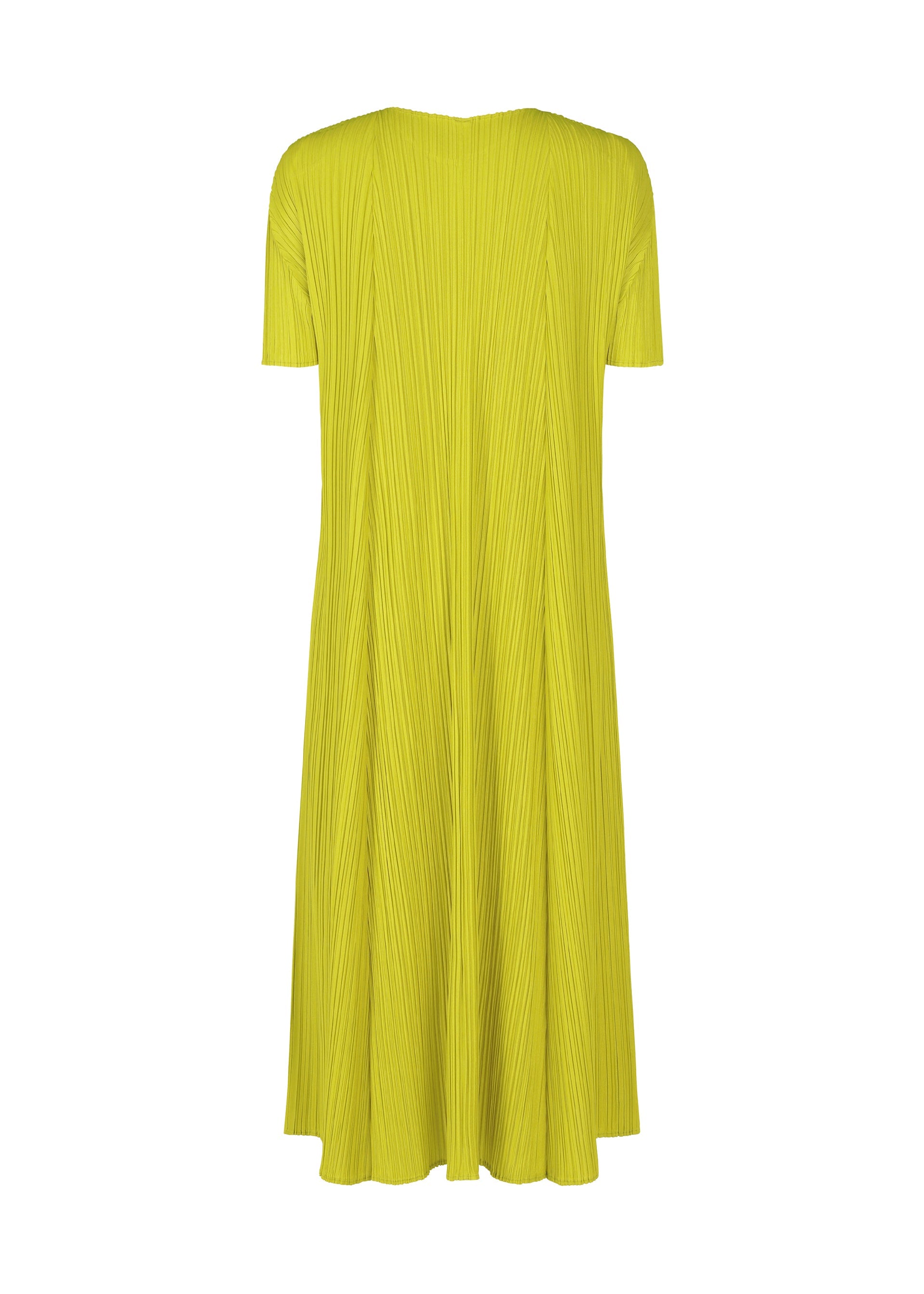 A detail shot of the PLEATS PLEASE ISSEY MIYAKE MELLOW PLEATS dress.