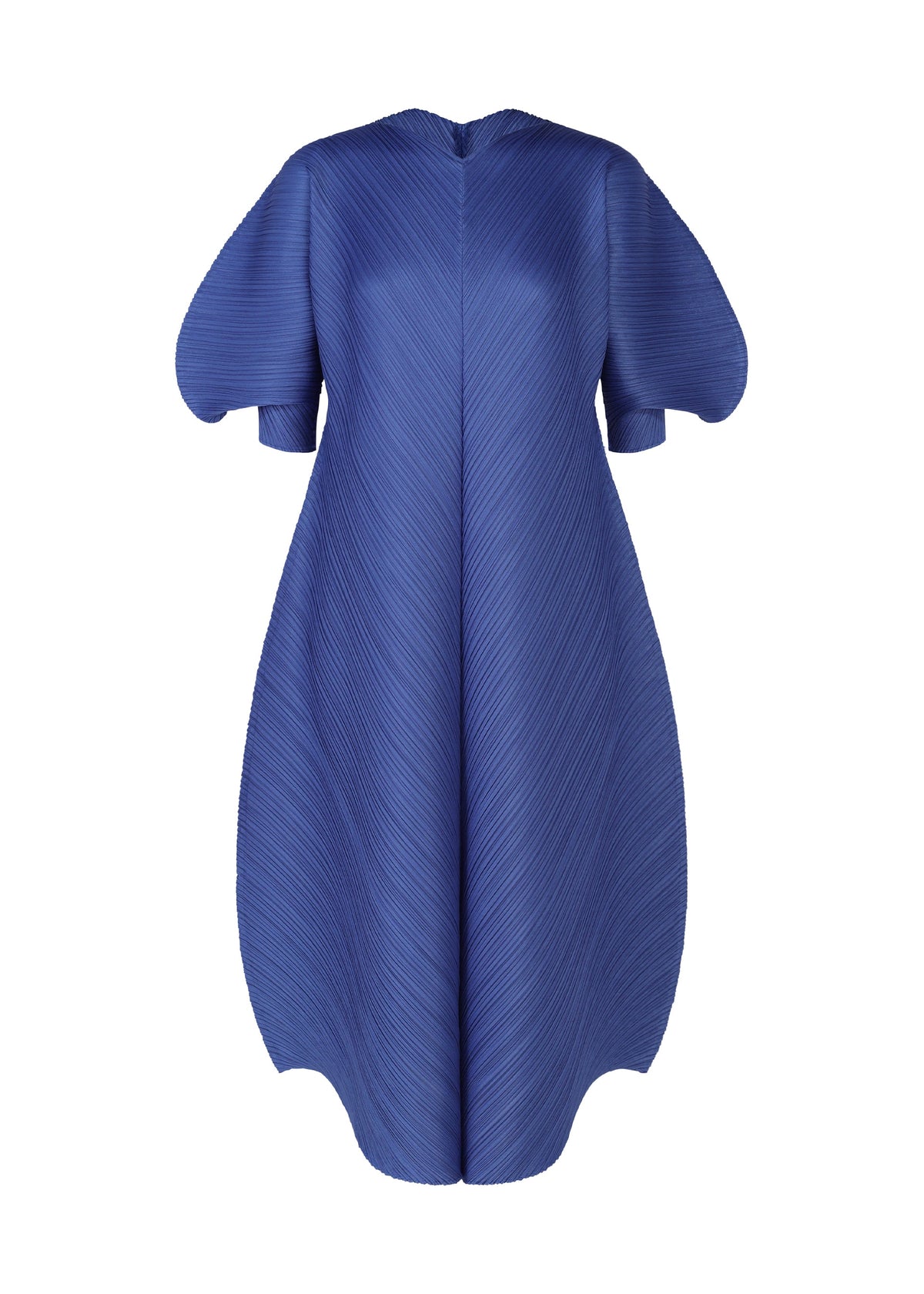 A product shot of the PLEATS PLEASE ISSEY MIYAKE COAST dress in blue (72).
