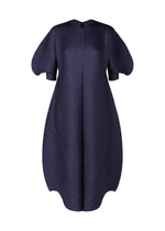A product shot of the PLEATS PLEASE ISSEY MIYAKE COAST dress in navy (75).