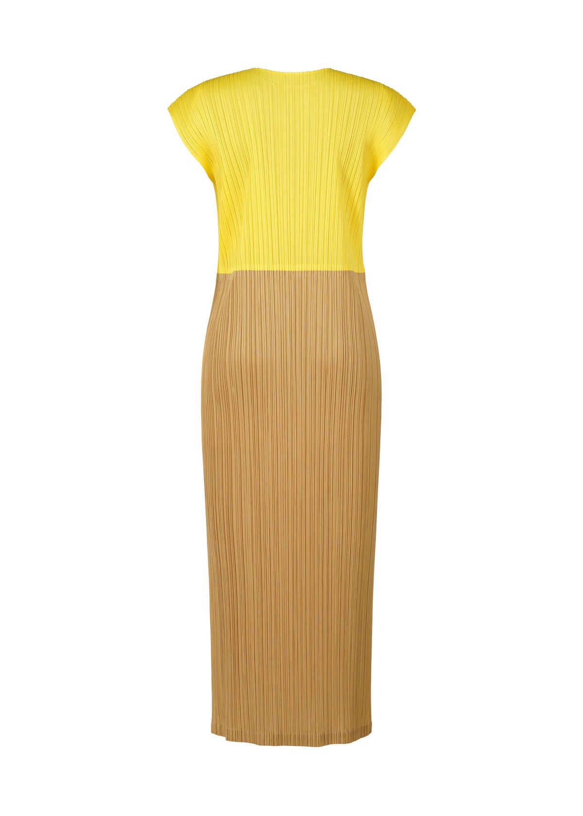 A detail shot of the PLEATS PLEASE ISSEY MIYAKE SWING dress.