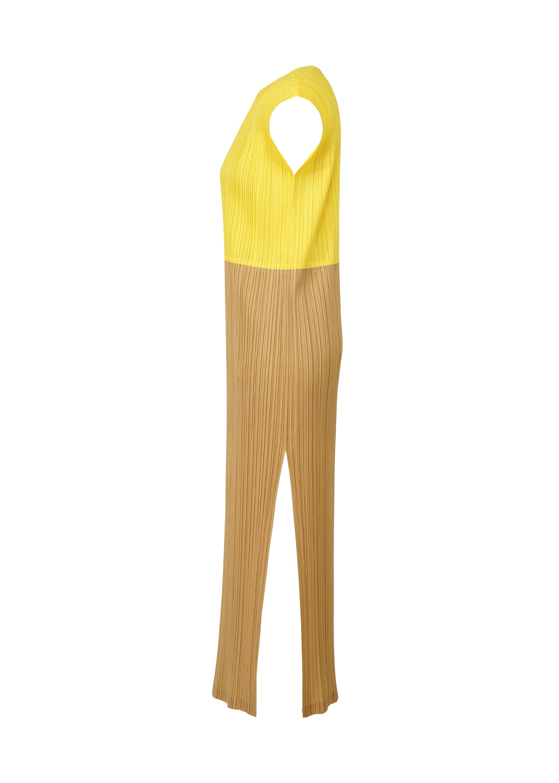 A detail shot of the PLEATS PLEASE ISSEY MIYAKE SWING dress.