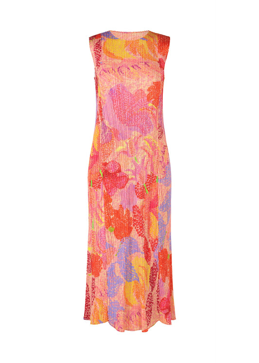 A product shot of the PLEATS PLEASE ISSEY MIYAKE FOGGY FOREST dress in .