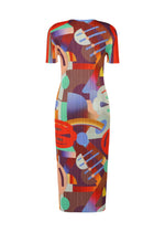 A detail shot of the PLEATS PLEASE ISSEY MIYAKE PLAYGROUND dress.