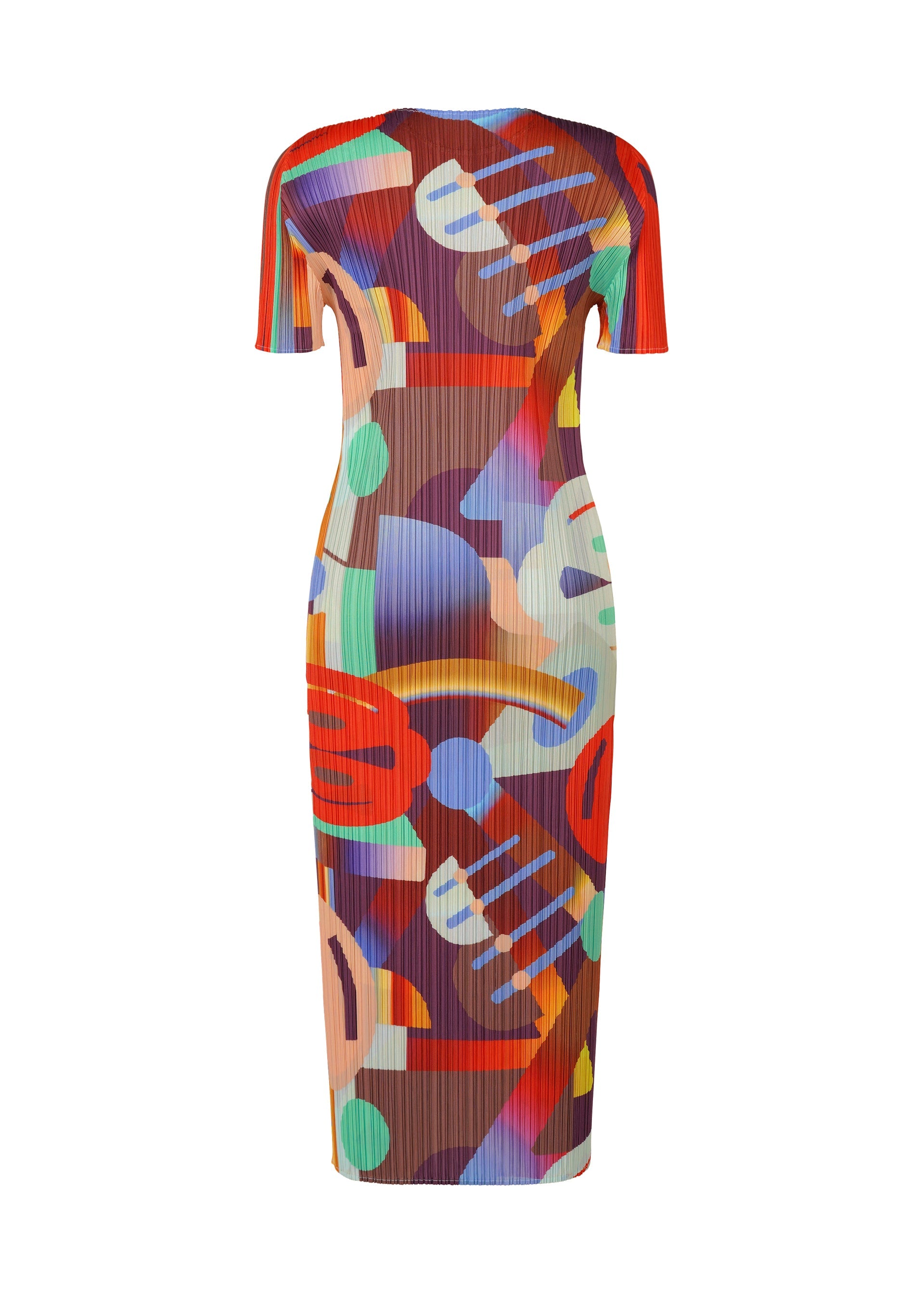 A detail shot of the PLEATS PLEASE ISSEY MIYAKE PLAYGROUND dress.