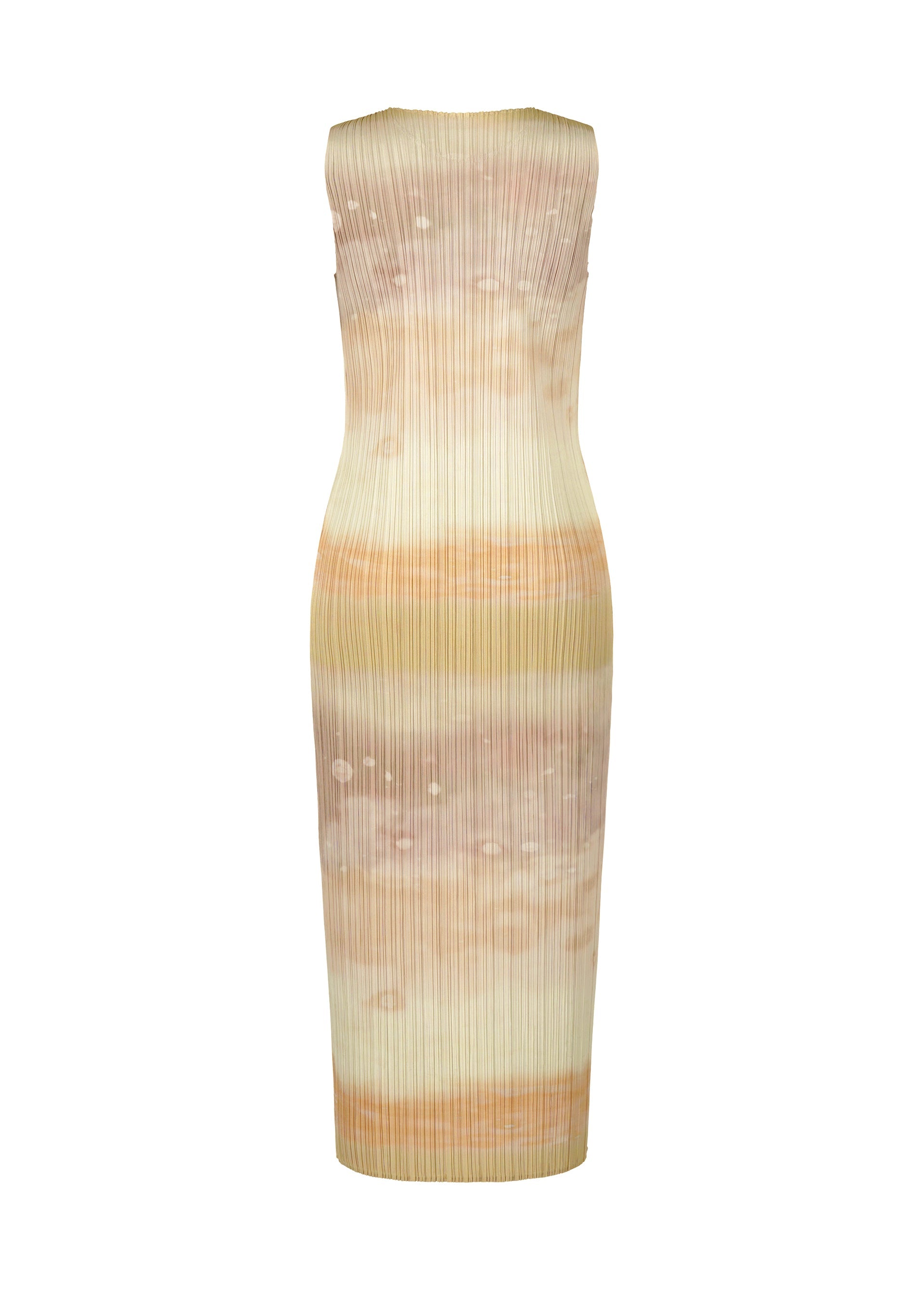 A detail shot of the PLEATS PLEASE ISSEY MIYAKE SEA BUBBLE dress.