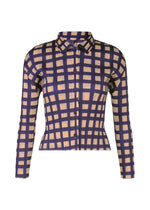 A product shot of the PLEATS PLEASE ISSEY MIYAKE BASKET shirt in navy.