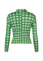 A detail shot of the PLEATS PLEASE ISSEY MIYAKE BASKET shirt.