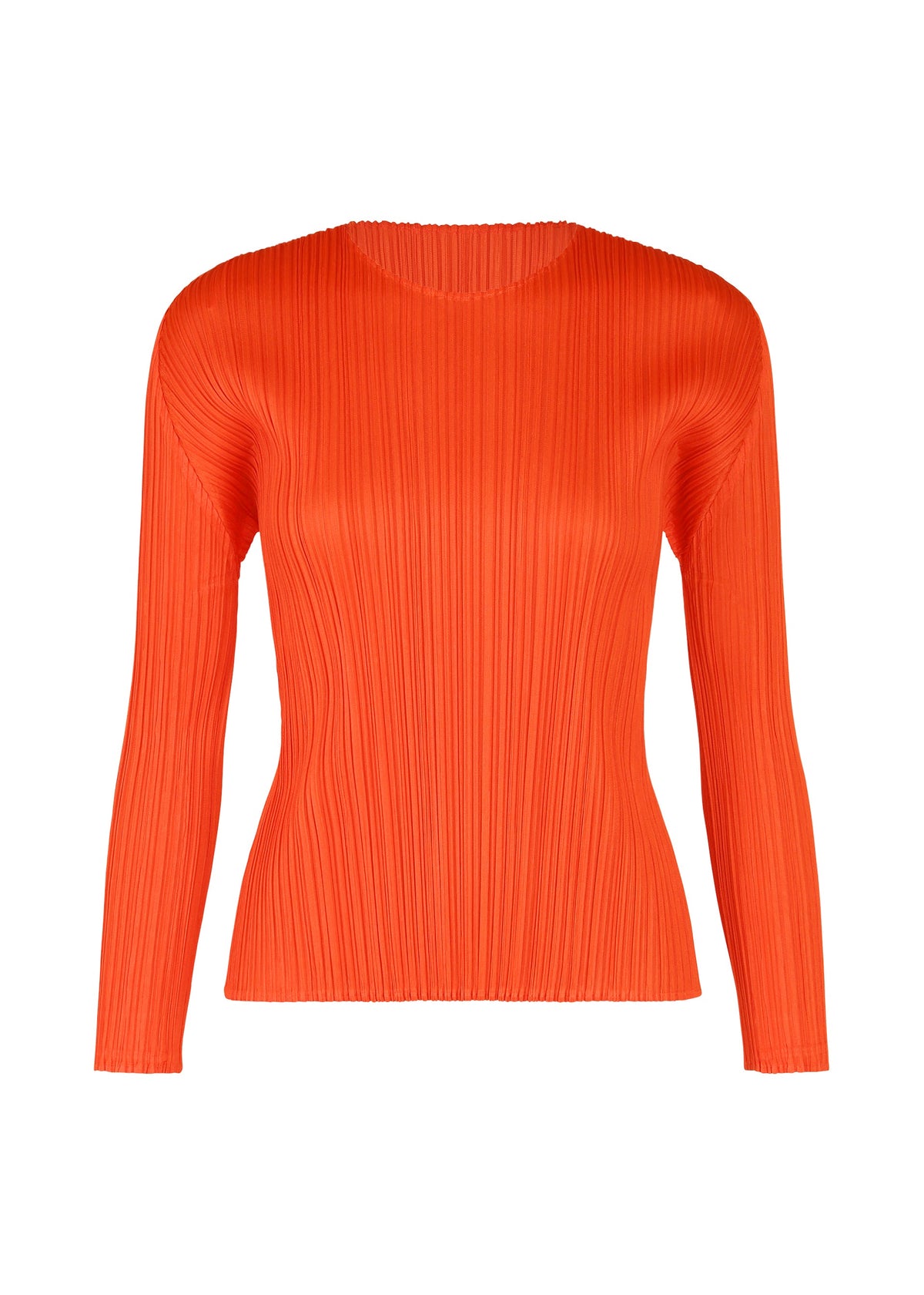 A product shot of the PLEATS PLEASE ISSEY MIYAKE MONTHLY COLORS FEBRUARY shirt in red (24).