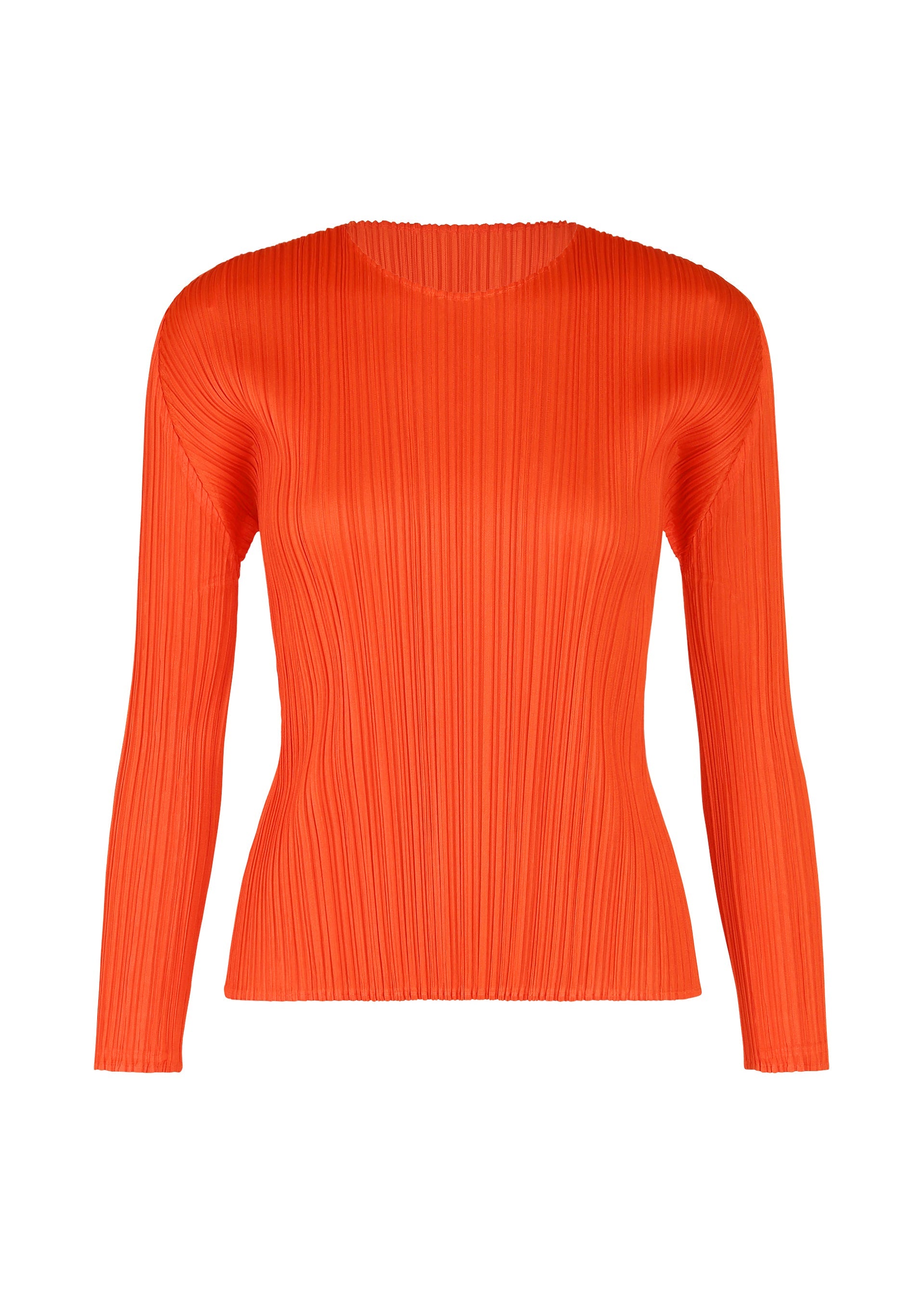 A product shot of the PLEATS PLEASE ISSEY MIYAKE MONTHLY COLORS FEBRUARY shirt in red (24).