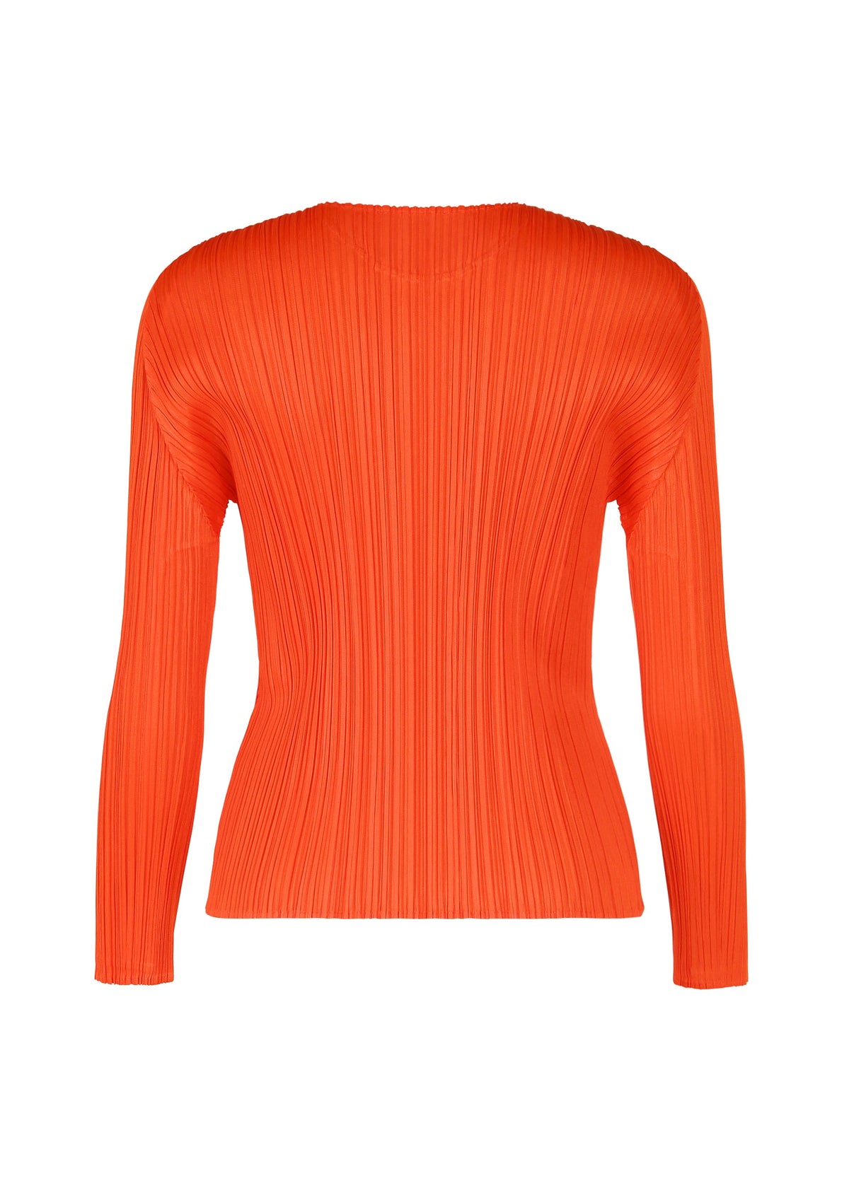 A detail shot of the PLEATS PLEASE ISSEY MIYAKE MONTHLY COLORS FEBRUARY shirt.