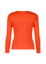 A detail shot of the PLEATS PLEASE ISSEY MIYAKE MONTHLY COLORS FEBRUARY shirt.