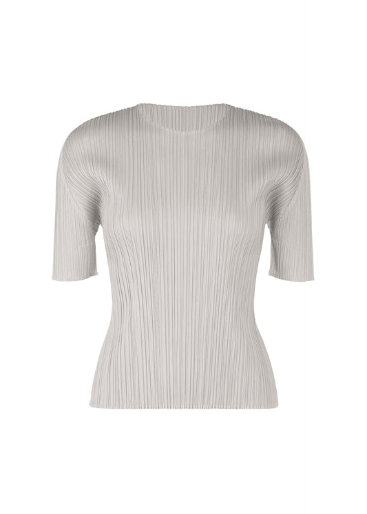 A product shot of the PLEATS PLEASE ISSEY MIYAKE MONTHLY COLORS APRIL shirt in cool grey (11).
