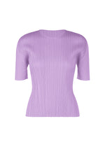 A product shot of the PLEATS PLEASE ISSEY MIYAKE MONTHLY COLORS APRIL shirt in light purple (80).
