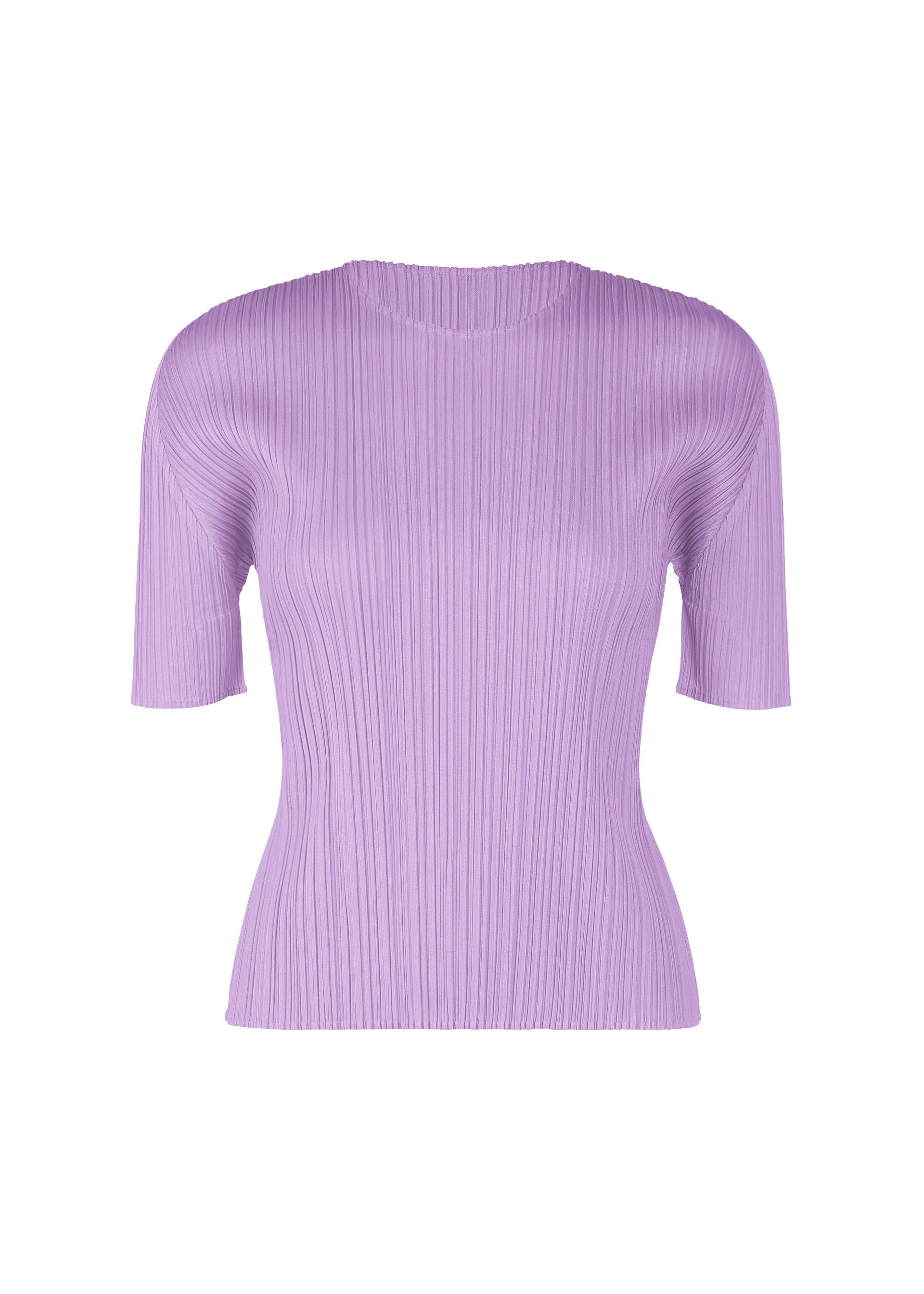A product shot of the PLEATS PLEASE ISSEY MIYAKE MONTHLY COLORS APRIL shirt in light purple (80).