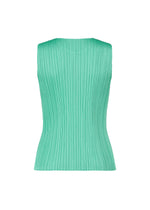 A detail shot of the PLEATS PLEASE ISSEY MIYAKE MONTHLY COLORS MAY top.