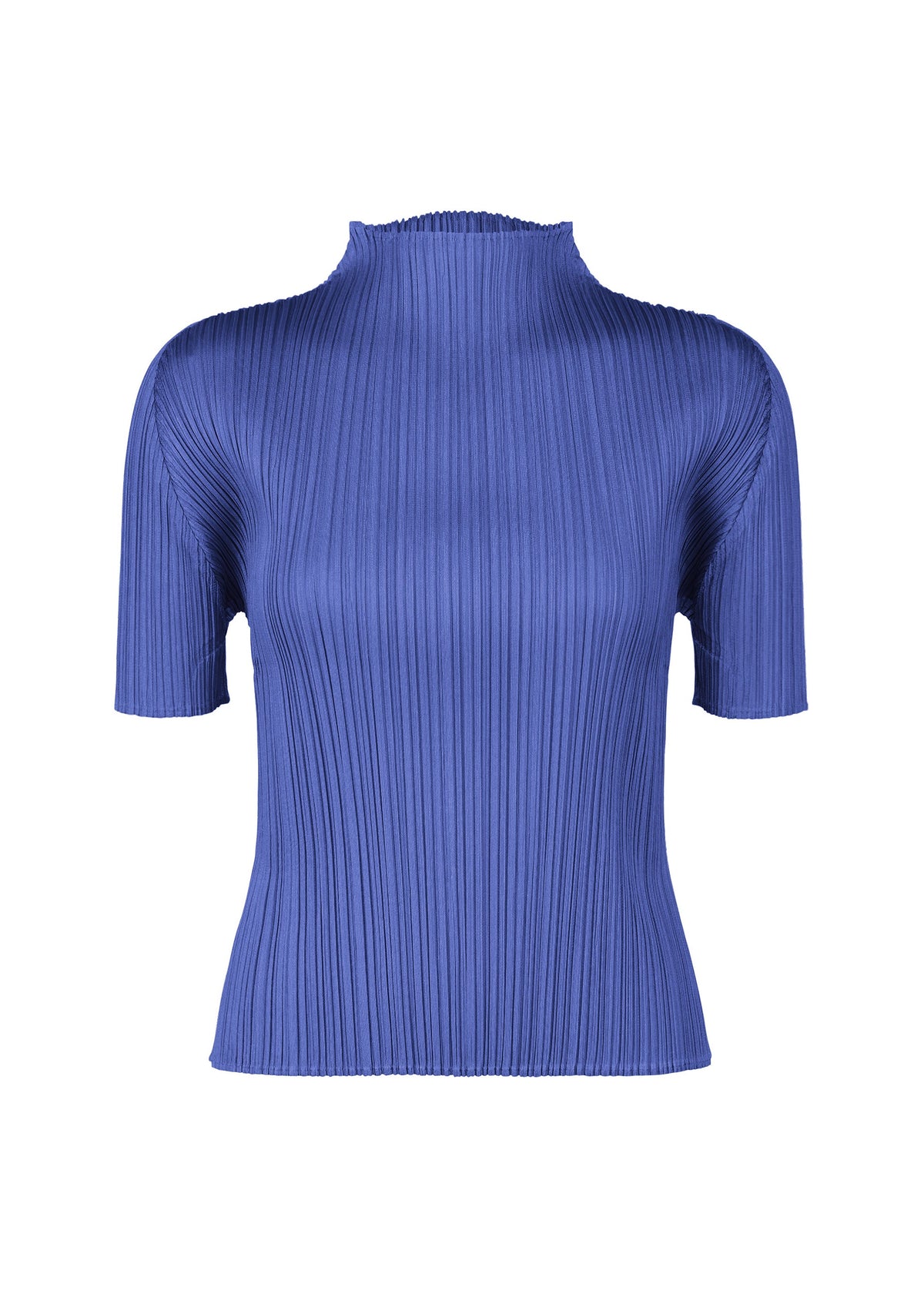 A product shot of the PLEATS PLEASE ISSEY MIYAKE MONTHLY COLORS MAY top in blue (72).